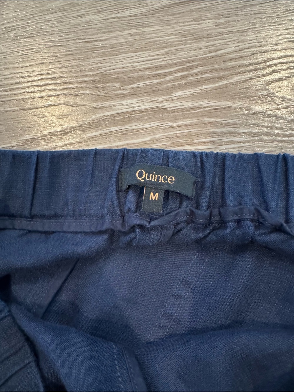 Quince Women’s 100% European Linen Pants, M, Deep Navy color - Picture 3 of 9